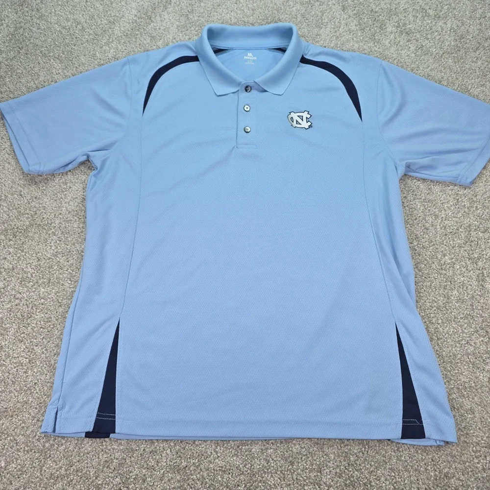 Knights Apparel UNC Tar Heels Polo Shirt Mens XL Carolina Blue North Carolina